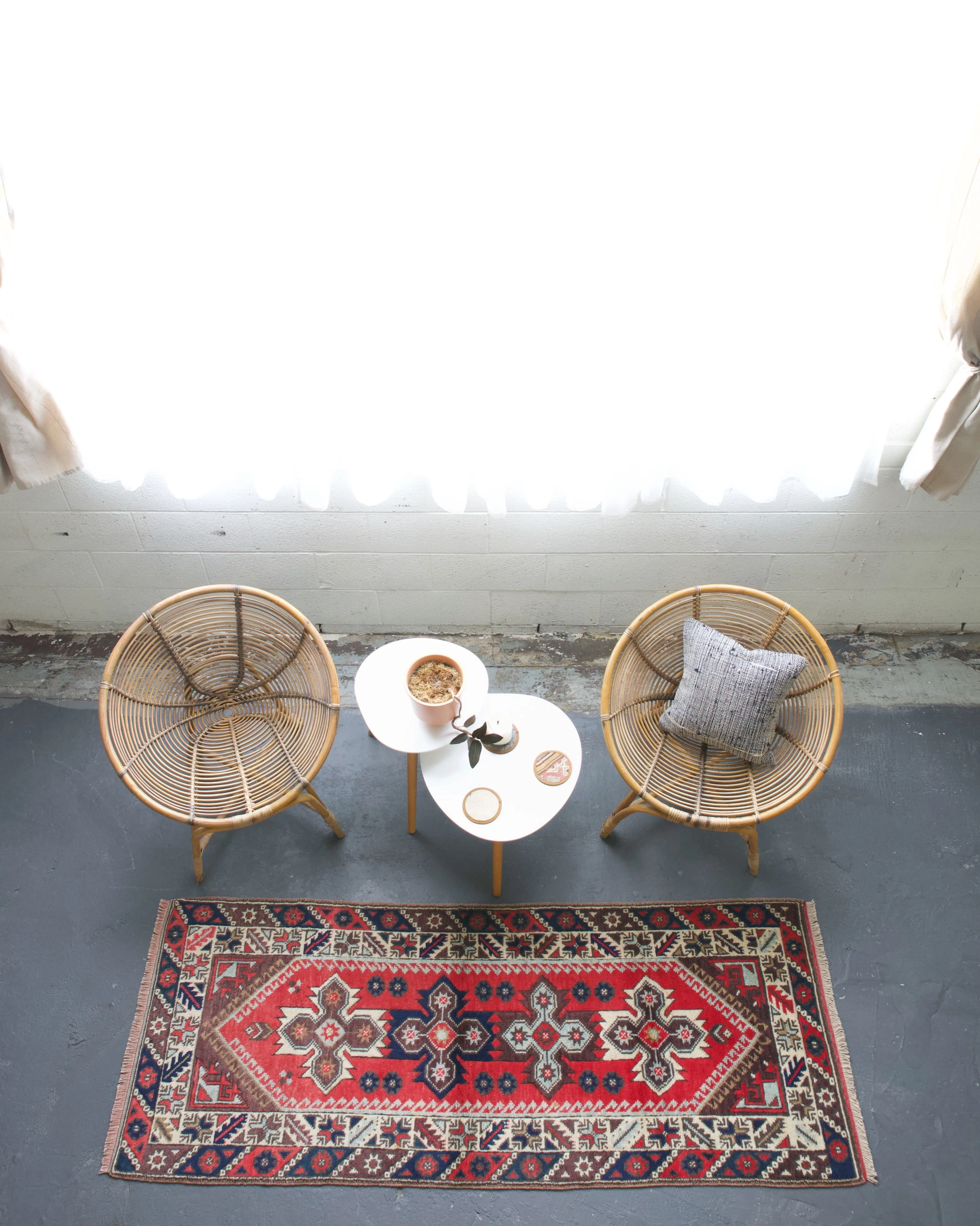 Vintage Turkish Antalya Dosemealti Runner Rug