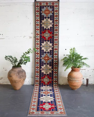 Vintage Turkish Nomad Runner Rug 2'8"x15'