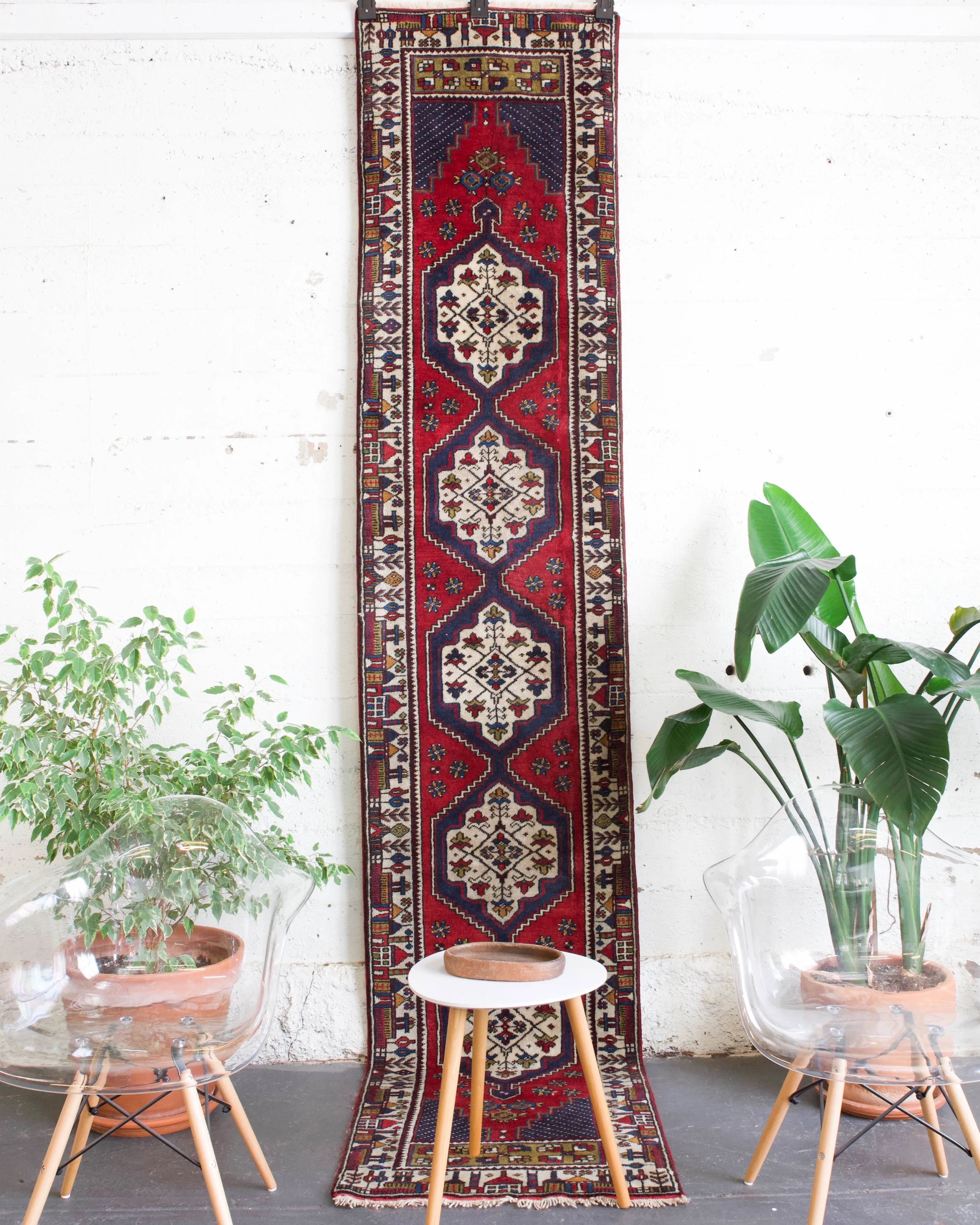 Vintage Turkish Yahyali Runner Rug 2'4"x12'