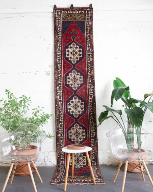 Vintage Turkish Yahyali Runner Rug 2'4"x12'