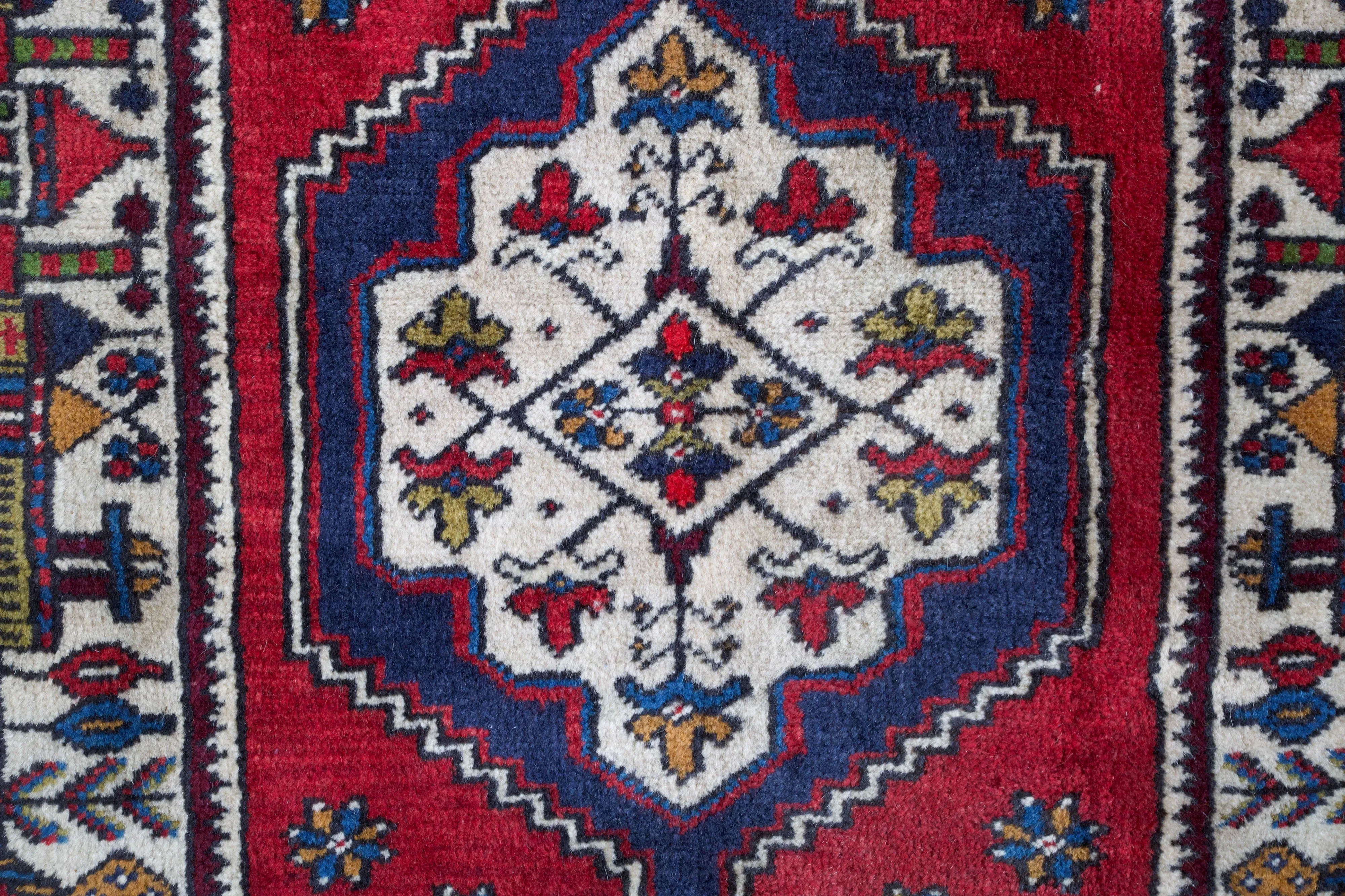 Vintage Turkish Yahyali Runner Rug 2'4"x12'