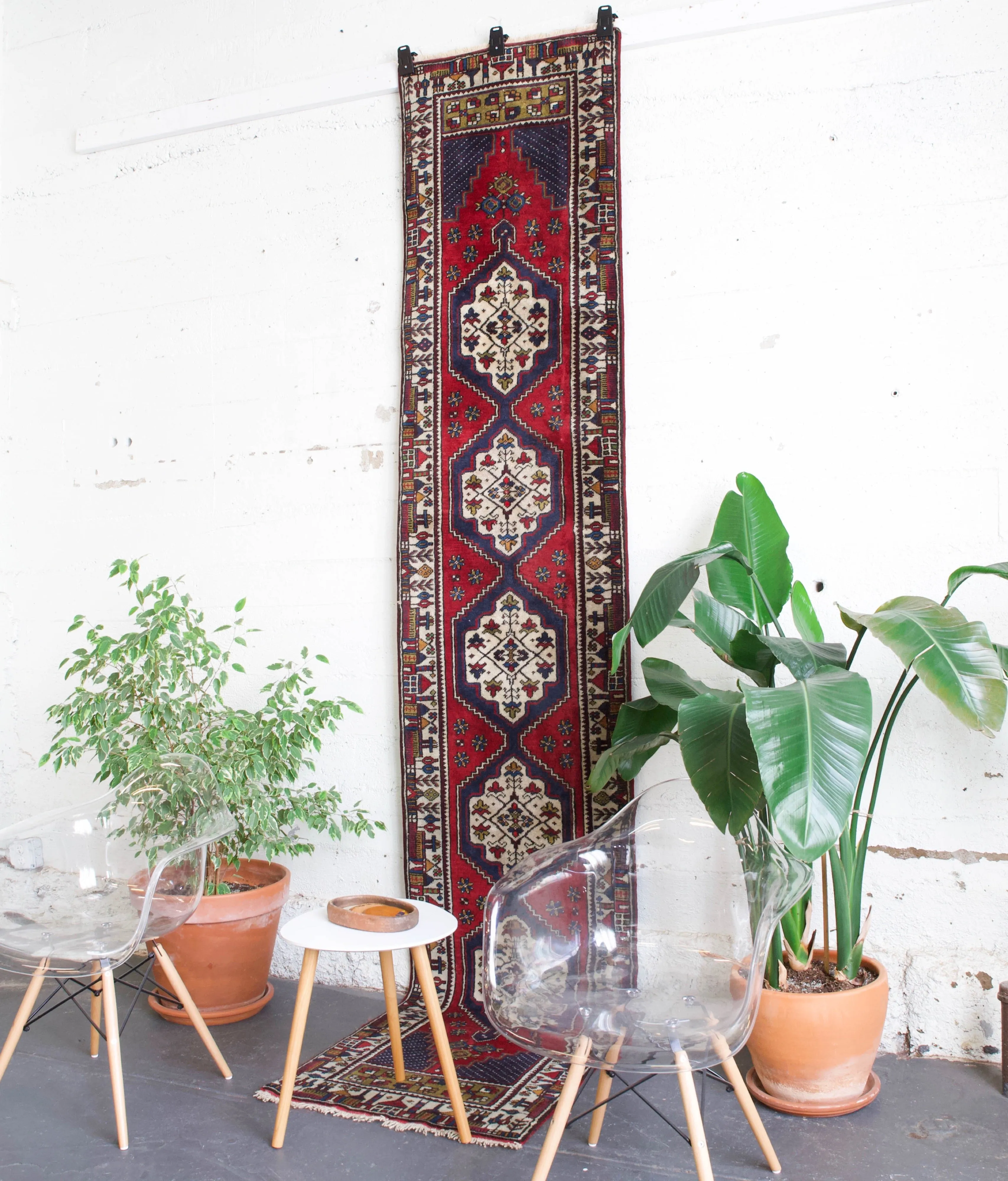 Vintage Turkish Yahyali Runner Rug 2'4"x12'
