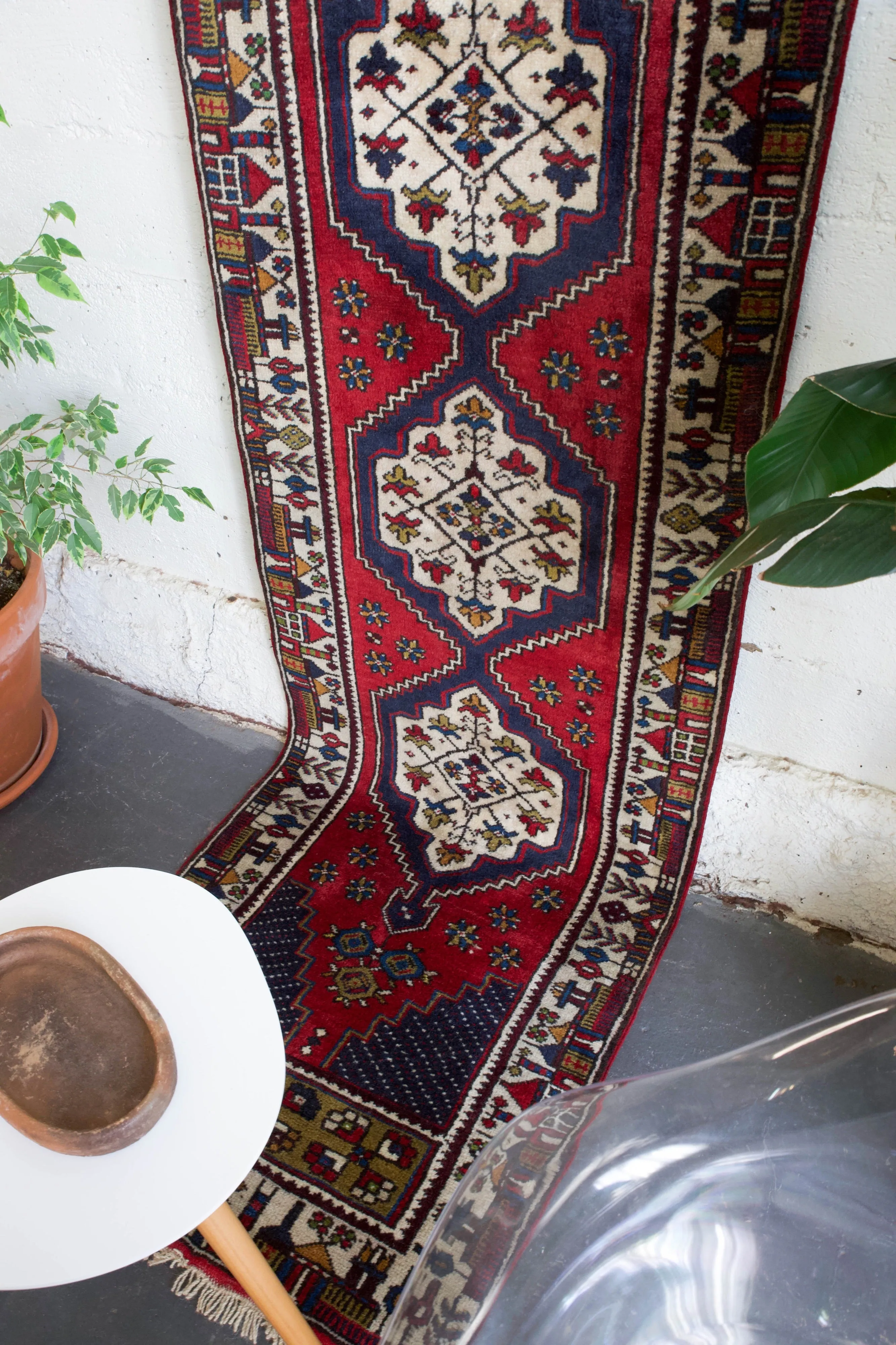 Vintage Turkish Yahyali Runner Rug 2'4"x12'