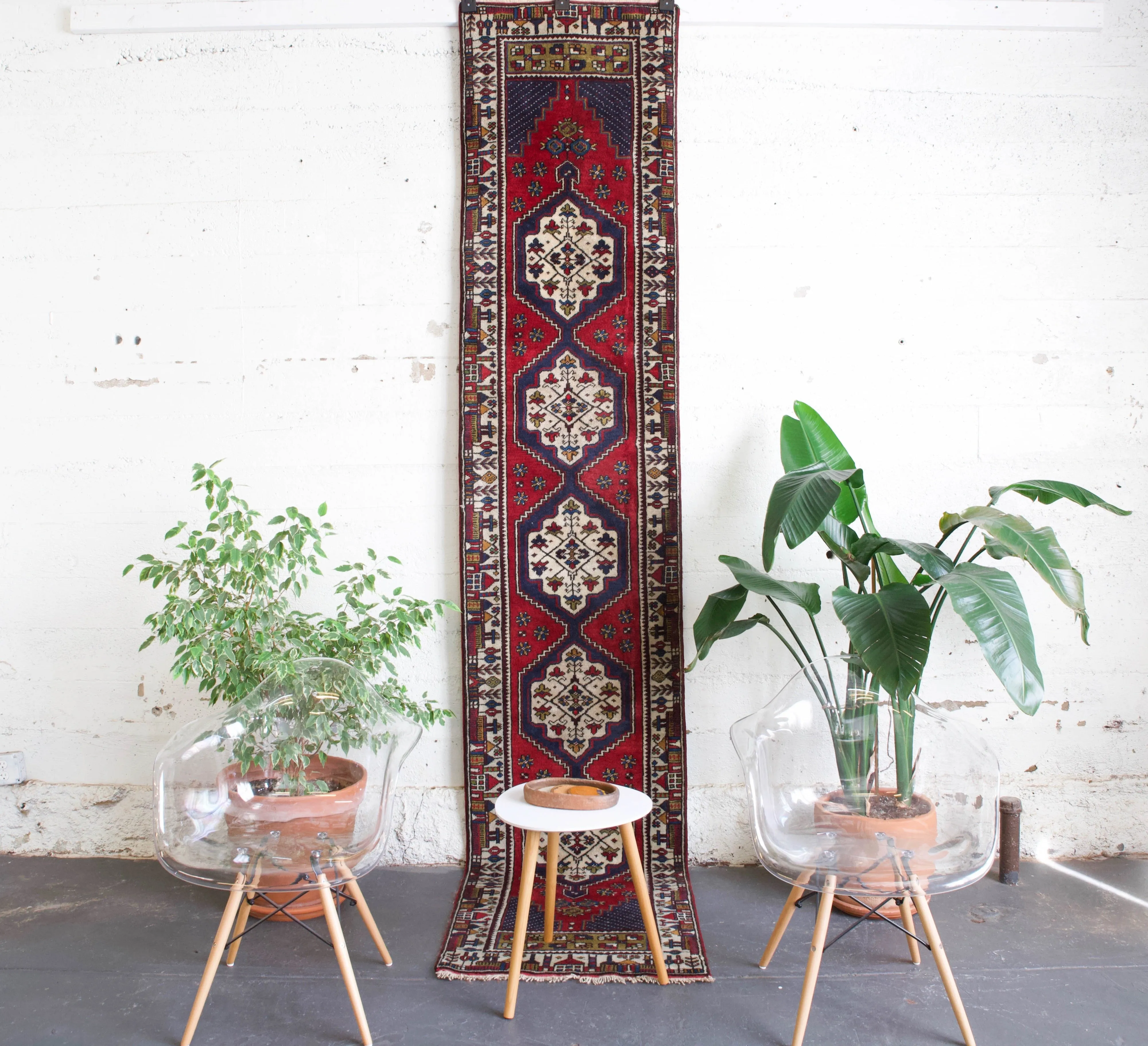 Vintage Turkish Yahyali Runner Rug 2'4"x12'