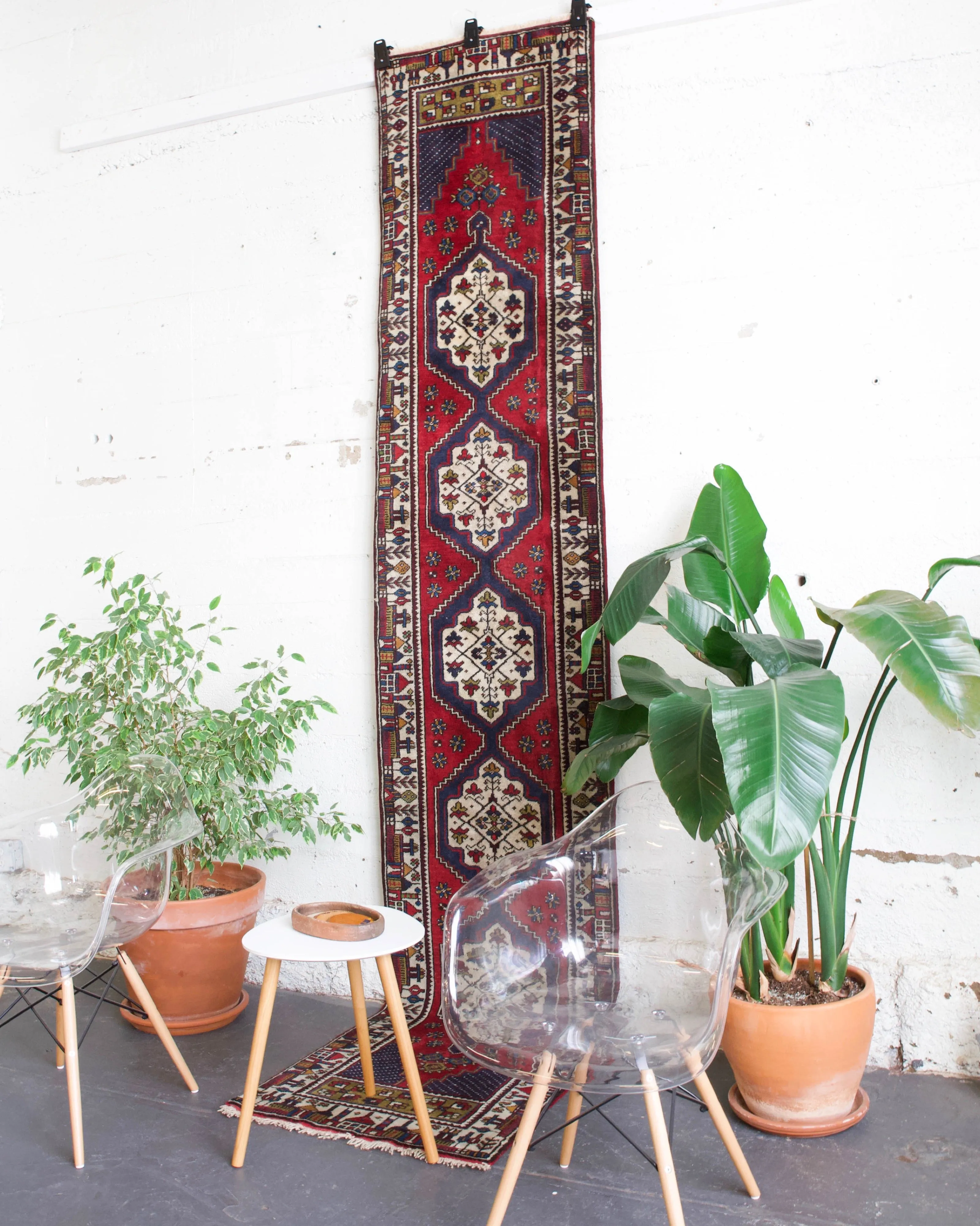Vintage Turkish Yahyali Runner Rug 2'4"x12'