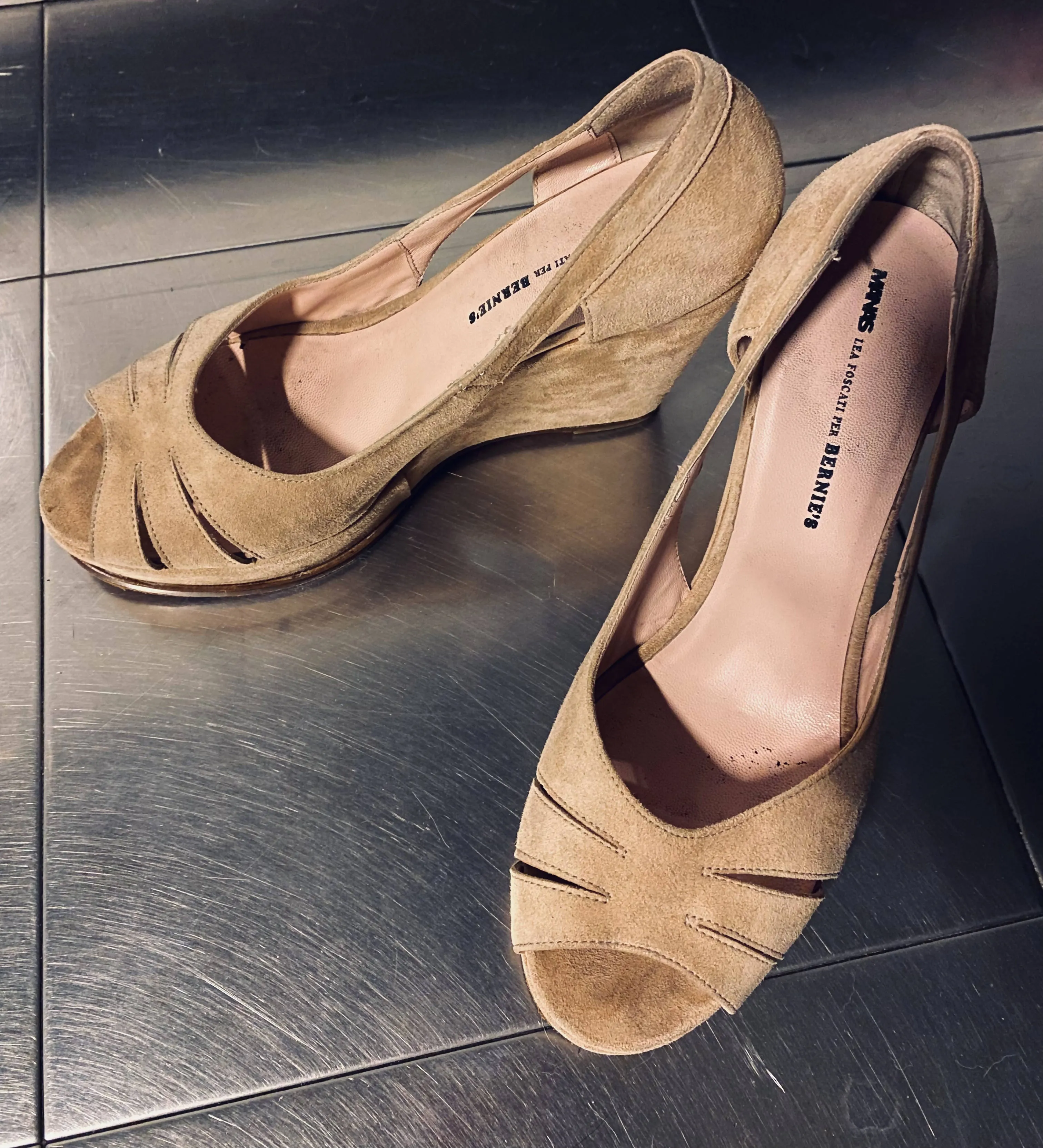 Wildleder Peeptoes Gr. 39
