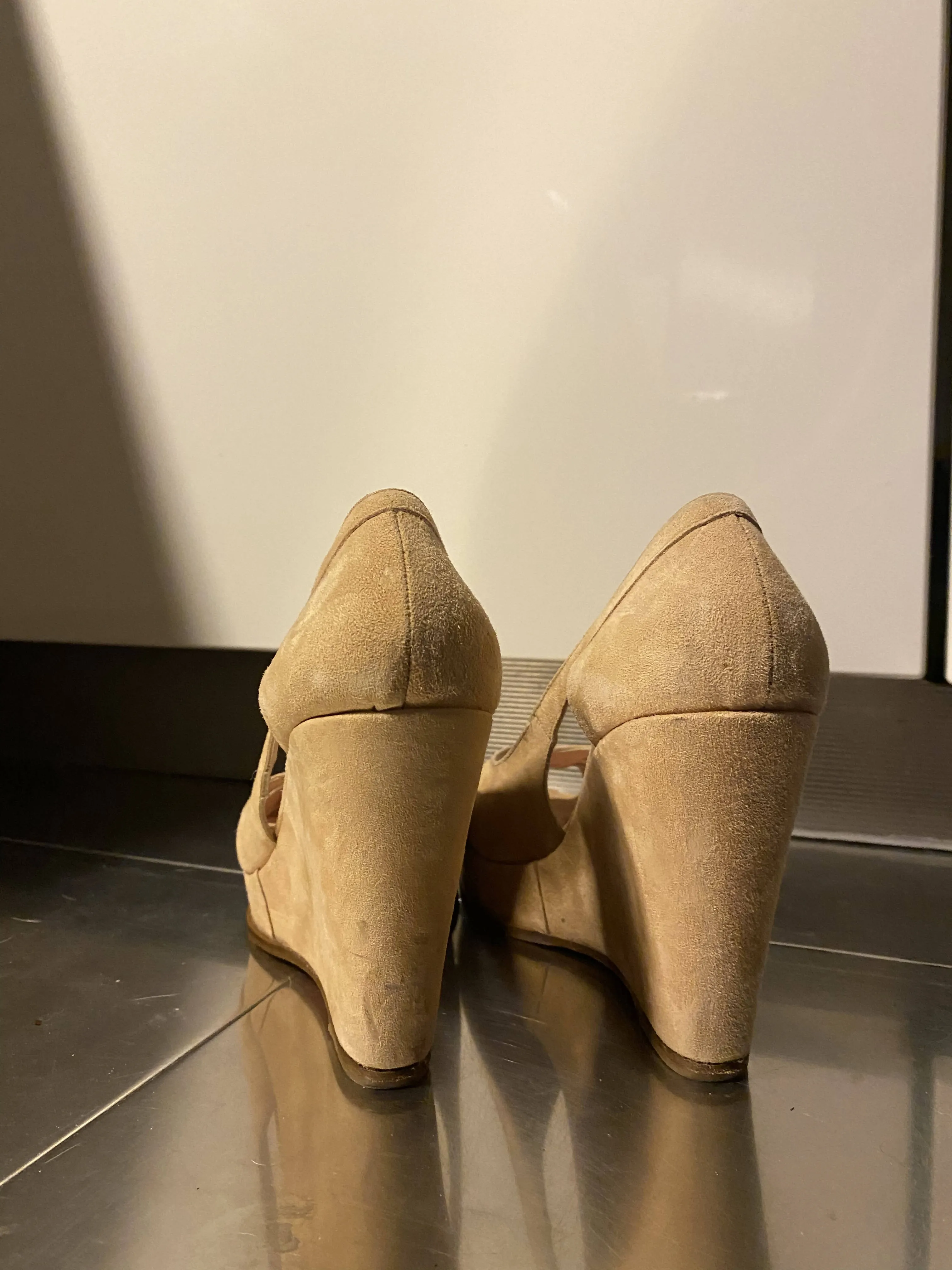 Wildleder Peeptoes Gr. 39