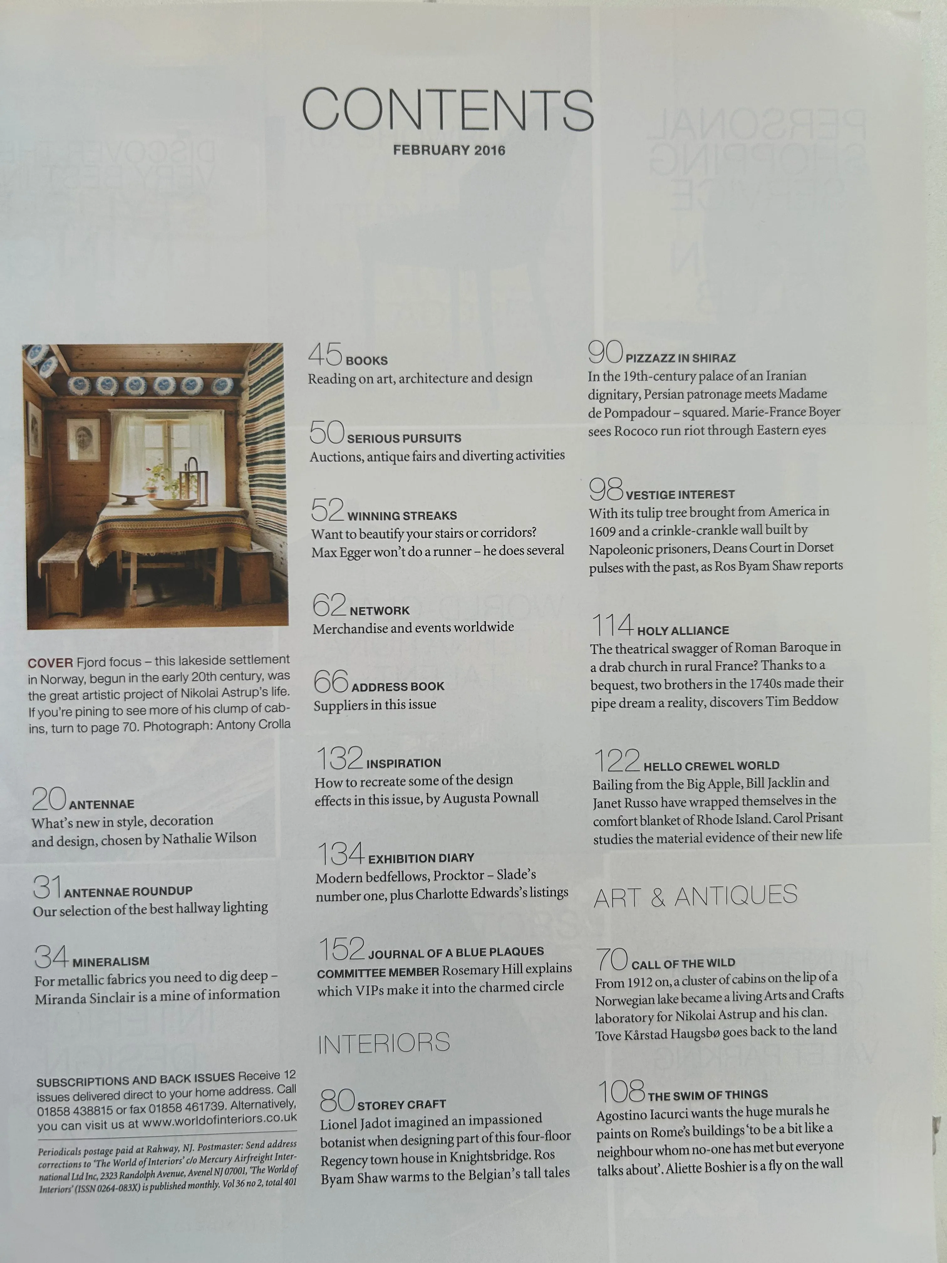 World of Interiors February 2016