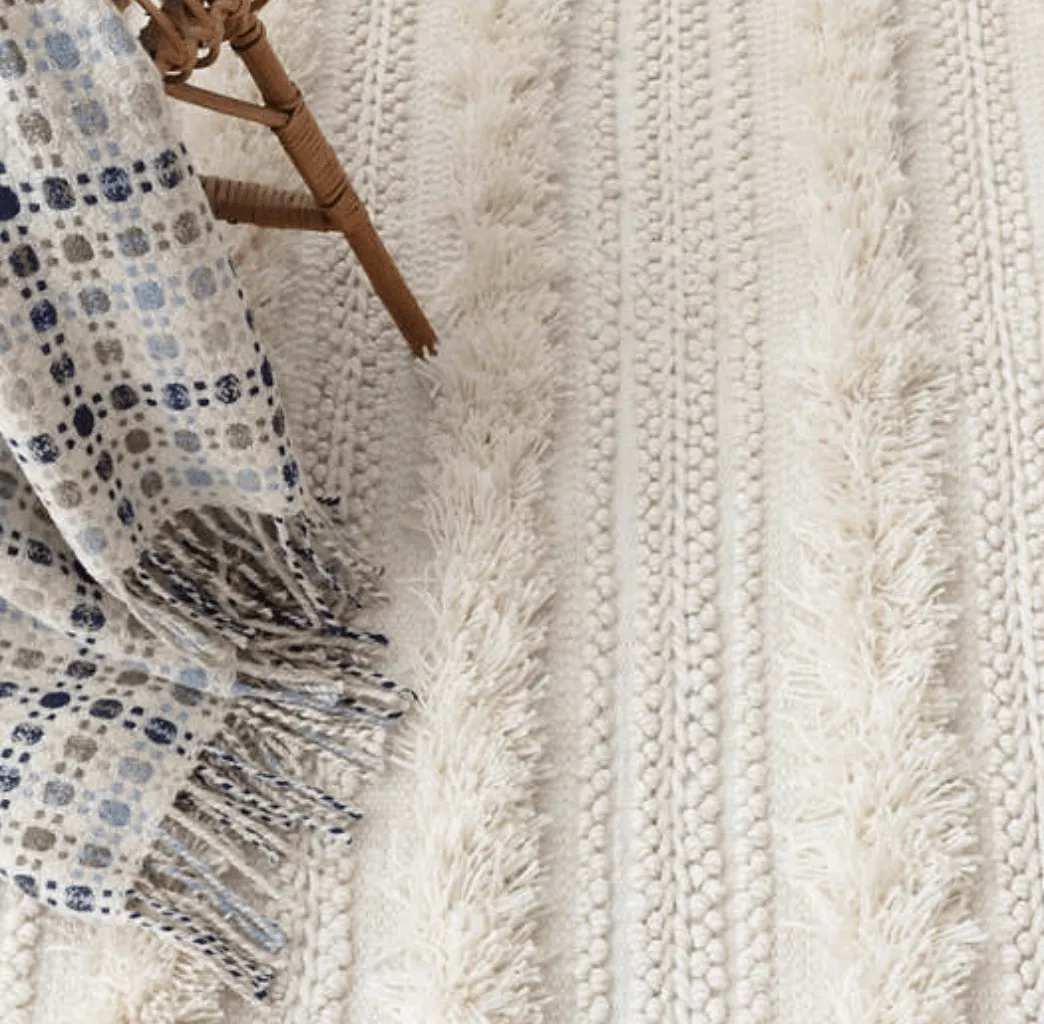 Zhara Striped Ivory - Indoor/Outdoor Rug